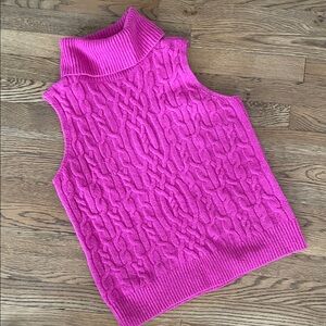 Talbots Fuchsia Ribbed Knit Turtleneck